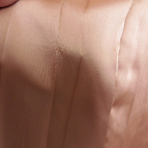 Banana Republic x Olivia Palermo Pleated Maxi Dress SZ 4P Bronze Brown Boho - Picture 16 of 16